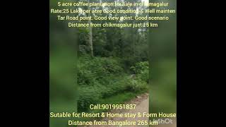 5 Acre coffee plantation for sale in chikmagalurGood conditionGood view pointcall9019951837 [upl. by Aknaib573]