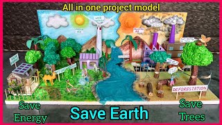 Save Earth Project Working Model Save energy Pollution model [upl. by Maurine]