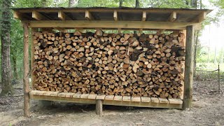 Building an Old Fashioned Firewood Shed  FULL BUILD [upl. by Nnyrb]