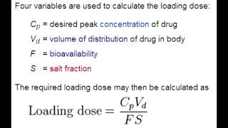 Dosage Calculations  Loading Dose amp Maintenance Dose [upl. by Ardnoyek469]