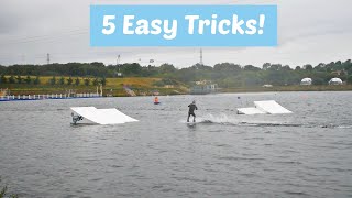 5 Easy Wakeboard Tricks For Beginners  Cable Wakeboarding  How To [upl. by Yeltnerb]