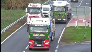 MAN  BOWRING  Sherwood Sheriff  special transport  A1M motorway truck spotting [upl. by Lyndy]