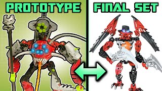 Prototype 2008 Bionicle MAKUTA VS The Final LEGO Sets [upl. by Mcconaghy]