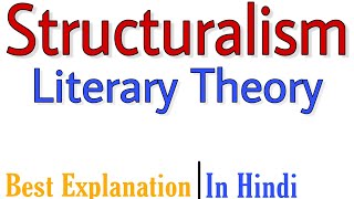 Structuralism Literary theory  Ferdinand de Saussure  In Hindi [upl. by Blase]