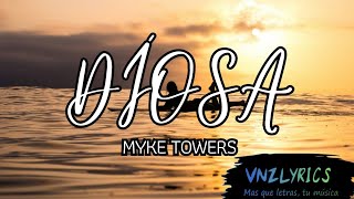 Diosa  Myke Towers LetraLyrics [upl. by Tiras429]