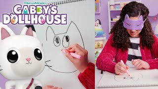 Gabbys BLINDFOLDED Drawing Challenge  GABBYS DOLLHOUSE [upl. by Hali]