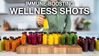 6 ANTIINFLAMMATORY IMMUNEBOOSTING WELLNESS SHOTS  prep weeks in advance no juicer needed [upl. by Alletsyrc]