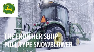 The Frontier SB11P Pull Type Snowblower  John Deere Tips Notebook [upl. by Carl]