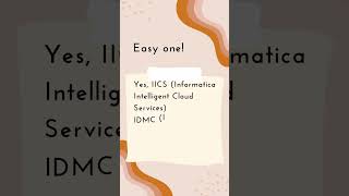 Informatica IDMC and IICS informatica mdm [upl. by Noiztneb]