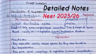 Plant Kingdom class 11 NEET Detailed NotesCBSE  NEET 20252026 [upl. by Rojas]