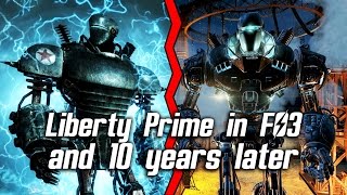 Fallout 4  Liberty Prime in Fallout 3 and 10 years later in Fallout 4 [upl. by Adnarrim]