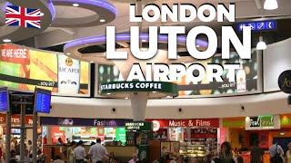 LONDON LUTON AIRPORT  4K Walking Tour  London to Bratislava  Trip Report  Travel Vlog [upl. by Hurd173]