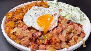 Das Highlight in jedem Haushalt 🍁🥶  Leberkäse Bratkartoffel mit Gurkensalat 😍 [upl. by Eisoj]