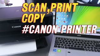 How To SCAN PRINT COPY From Canon All In One Printer To Computer  Full Guide [upl. by Nosahc]