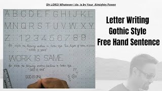 Letter Writing  Free Hand Lettering  How to write sentence  Gothic Letters  53 [upl. by Guyon742]