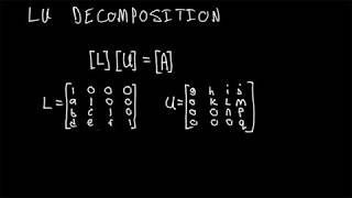 Decomposing a Square Matrix into a Lower and Upper Triangle Matrix LU Decomposition [upl. by Goeselt773]