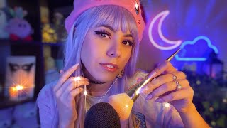 ASMR Mic Brushing  talking to you 🤍🌙 [upl. by Nuarb]