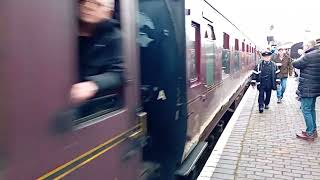 Severn Valley Railway Winter Steam Gala LMS steam train arrived at Bewdley Station Saturday 6224 [upl. by Faust]