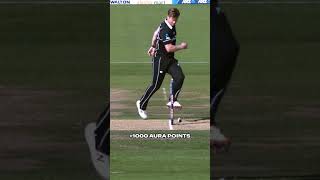 How many aura points did Jimmy get for this JimmyNeesham BLACKCAPS NZC Cricket [upl. by Anaibib]