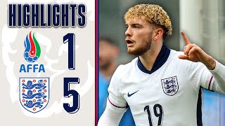 Azerbaijan U21 15 England U21  Archie Gray Scores On Debut  Highlights [upl. by Greenland]