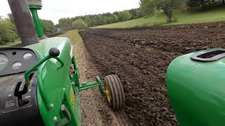 John Deere 4020 powershift plowing Spring 2021 [upl. by Neveda256]