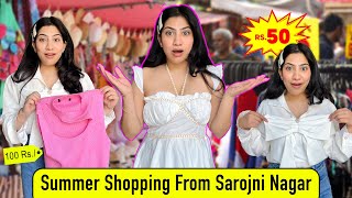 Sarojini Nagar Market Delhi  Latest Summer Collection starts from 50₹  Anishka Khantwaal [upl. by Itsrik670]