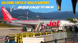 IRL Jet2 Boeing B737800NG Taxi amp Takeoff  Salerno Costa DAmalfi Airport [upl. by Krystle]