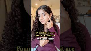 Foundations that are acne safe amp Non acne safe acnesafemakeup acneproneskin [upl. by Cioffred]