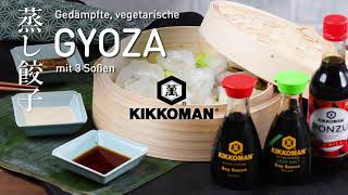 Rezept Gedämpfte vegetarische Gyoza mit 3 Saucen [upl. by Ilyah]