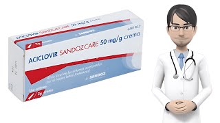 ACICLOVIR aciclovir sandoz care 50 mgg crema efg 1 tubo de 2 g [upl. by Alieka]