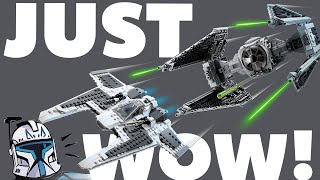 A New FAVORITE  Lego Mandalorian Fang Fighter vs TIE Interceptor REVIEW [upl. by Pruter537]