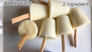 HOW TO MAKE MILK ICE CREAMAbele walls recipe with two ingredients [upl. by Nibas]