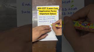 MH Lawcet 3 years LLB Admission Forms Application 2024 Date of Exam GLC Mumbai [upl. by Eelarat]