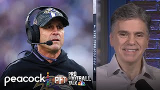 John Harbaugh vs Jim Harbaugh Which brother would you root for  Pro Football Talk  NFL on NBC [upl. by Linskey77]