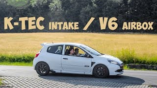 Clio 3 RS  KTec Intake vs V6 Airbox  Sound Comparison [upl. by Hebner]