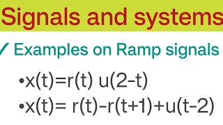 Ramp signals examples [upl. by Assennav597]