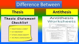 Difference Between Thesis and Antithesis [upl. by Odella492]