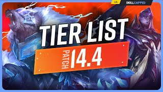 NEW TIER LIST for PATCH 144  League of Legends [upl. by Megen]