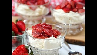 🍓 Mascarpone Mousse with Roasted Strawberries  Dessert 🍓 [upl. by Anayt373]