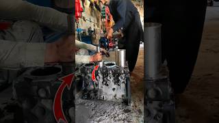 Installing Cylinder Sleeves shortsvideo mechanic engine [upl. by Blakeley]