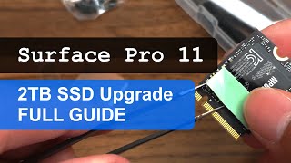 Microsoft Surface Pro 11  2TB SSD Upgrade Full guide  Windows on ARM  Snapdragon X Plus [upl. by Ahsitul]