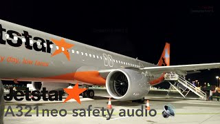 Jetstar A321neo safety demo audio [upl. by Lichter564]