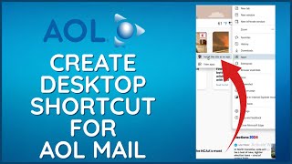 How to Create Desktop Shortcut for AOL Mail 2024 [upl. by Lexi]