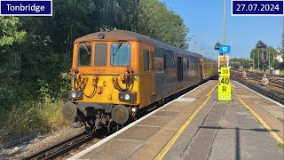 Trains at Tonbridge 27072024 [upl. by Enimassej]