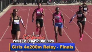 2023 TF  CA Winter Champs  4x200 Relay Girls both heats [upl. by Relda]