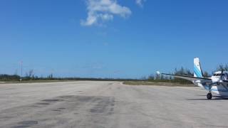 Britten Norman Islander short field landing in Chub Cay Bahamas [upl. by Lleryd]