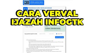 CARA VERVAL IJAZAH S1 DI INFO GTK UNTUK MENDAFTAR PPPK TERBARU TAHUN 2024 [upl. by Acimahs]