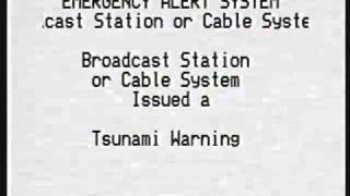 Emergency Alert System California Tsunami Warning March 11 2011 [upl. by Kunz]