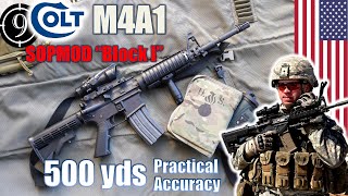 M4A1 Block I 🇺🇸Americas Main Rifle to 500yds Practical Accuracy M4  ACOG [upl. by Bainbrudge522]