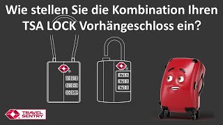 Einstellen Travel Sentry Approved TSA LOCK Zahlenschloss [upl. by Ateuqahs140]